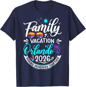 Family Vacation Orlando 2026 Beach Summer Vacation 2026 T-Shirt - T-Shirt | Navy