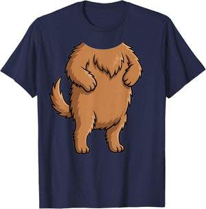 Funny Cute Dog Shirt Body Costume Men Women Kids Puppy T-Shirt - T-Shirt | Navy
