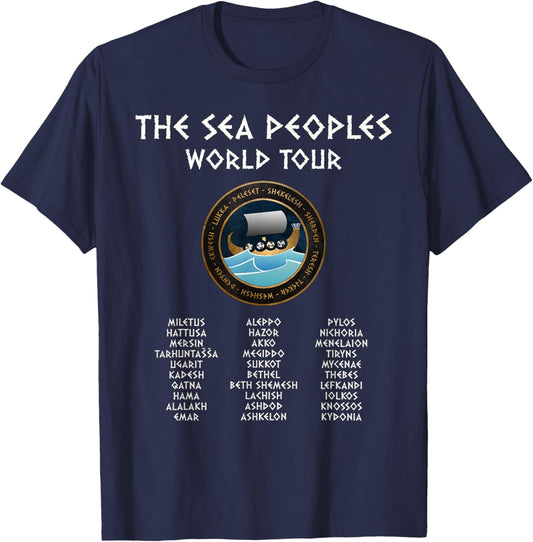 The Sea Peoples World Tour Funny History T-Shirt - T-Shirt | Navy
