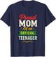 Proud Mom of an Official Teenager - 13th Birthday T-Shirt - T-Shirt | Navy