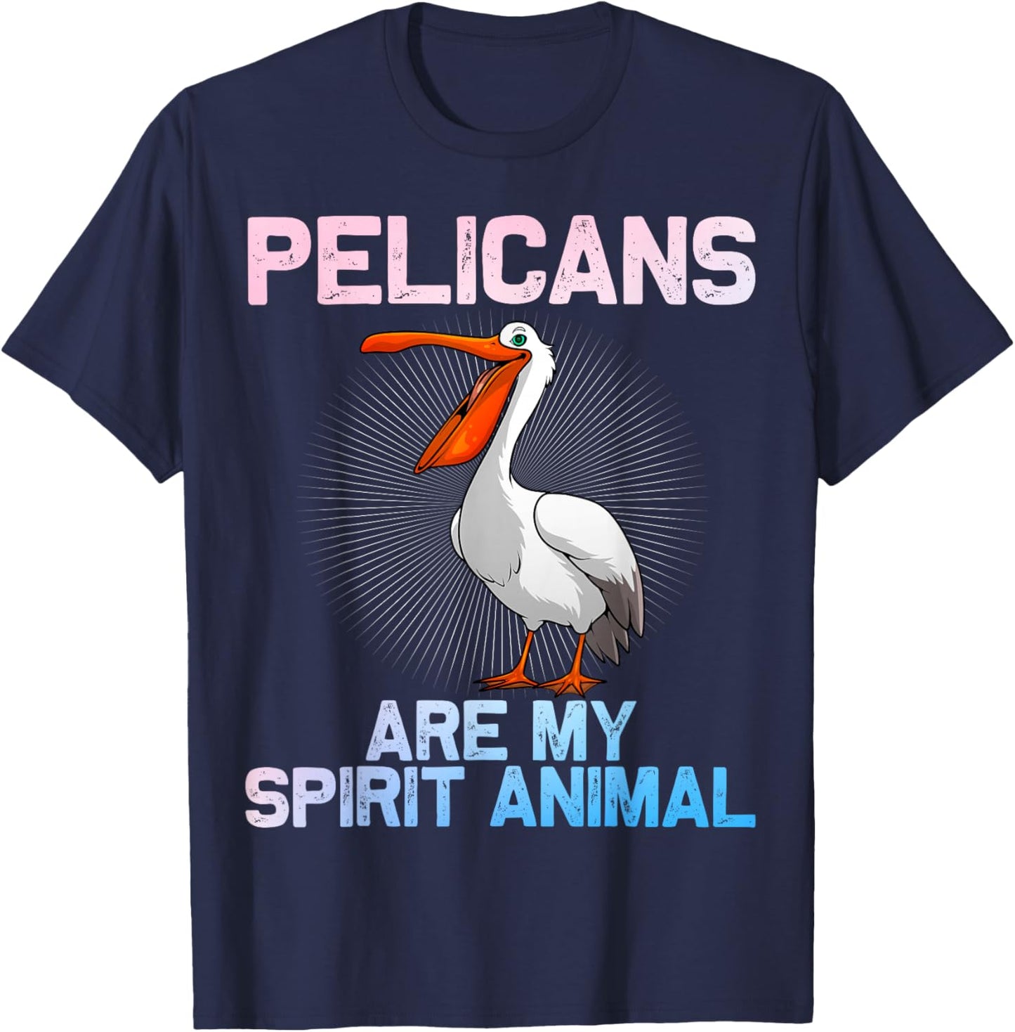 Cool Pelican Design Women Kids Pelican Bird Pelican T-Shirt - T-Shirt | Navy