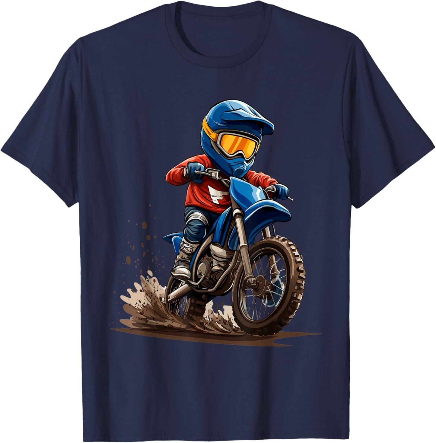 Kids Dirt Bike T-Shirt - T-Shirt | Navy