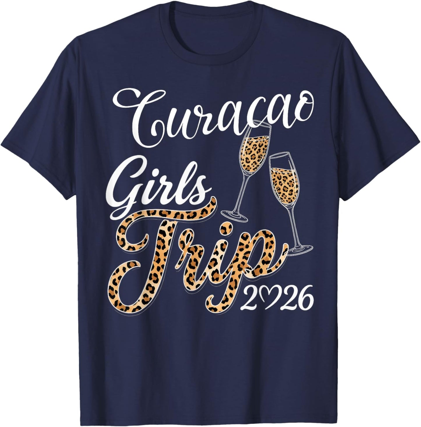 Girls Trip Curacao 2026 Birthday Squad Vacation Weekend T-Shirt - T-Shirt | Navy