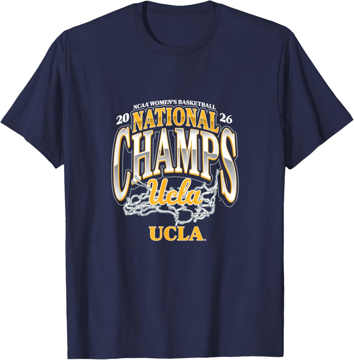 UCLA Women's Basketball National Champions March Madness Nil T-Shirt - T-Shirt | Navy