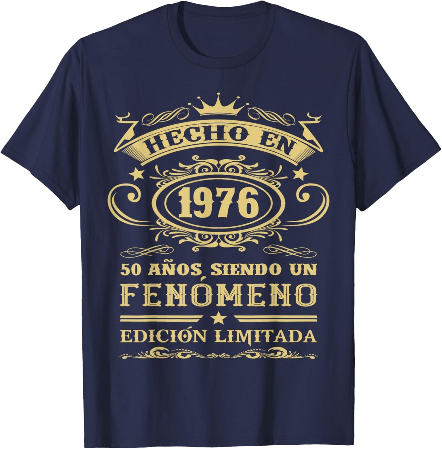 Made in 1976 Limited Edition Spanish 50th Birthday T-Shirt - T-Shirt | Navy