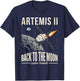 Artemis II Back to the Moon Lunar Transit Mission T-Shirt - T-Shirt | Navy