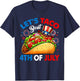 4th Of July Costume Mexican Taco Food Lover Fireworks T-Shirt - T-Shirt | Navy