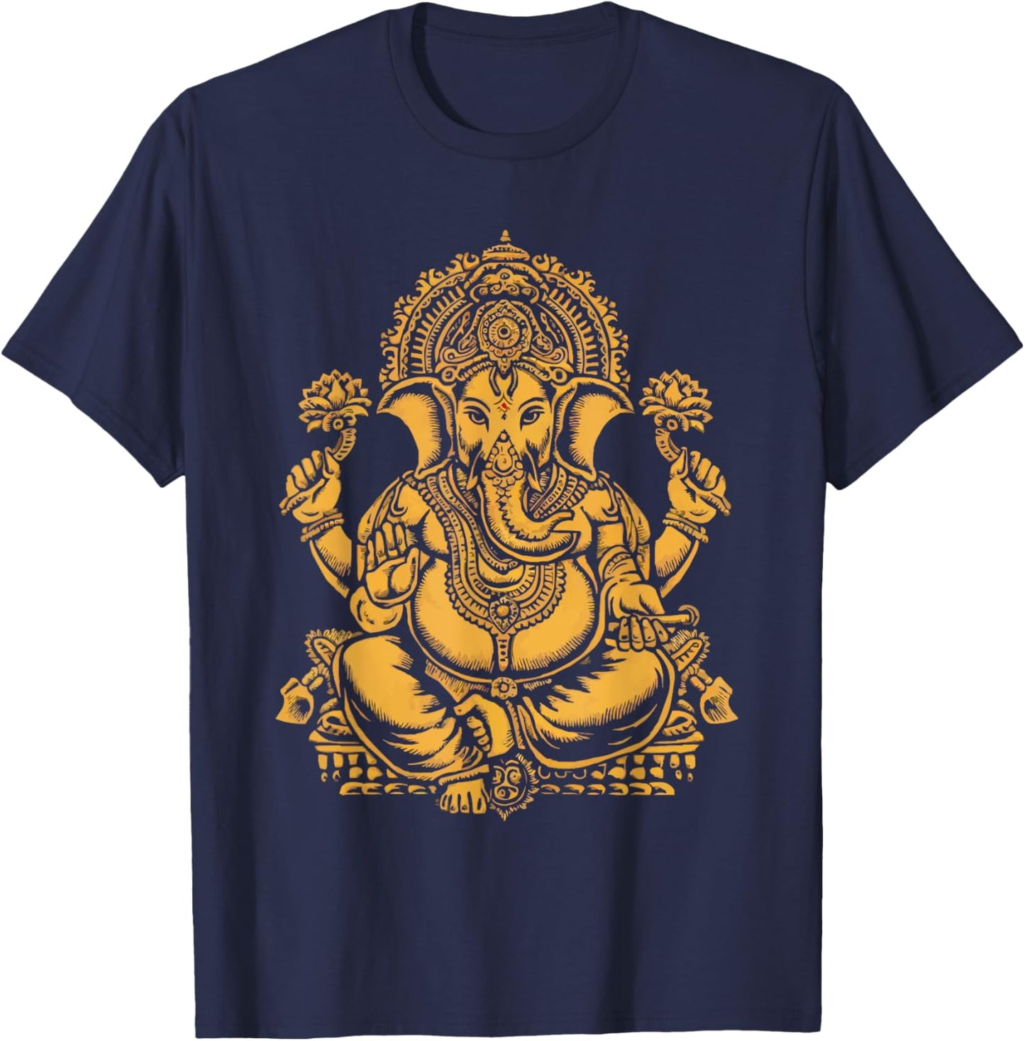 Ganesh Chaturthi Hindu Festival Elephant Lord Ganesha T-Shirt - T-Shirt | Navy