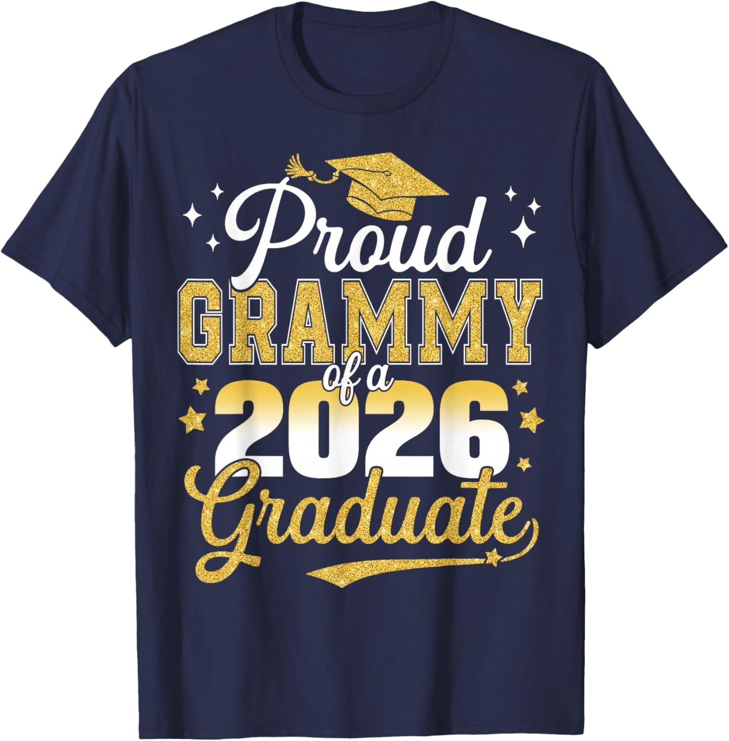 Proud Grammy of a Class of 2026 Graduate Senior Graduation T-Shirt - T-Shirt | Navy