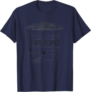 Penguin But Why Motivation Backprint T-Shirt - T-Shirt | Navy