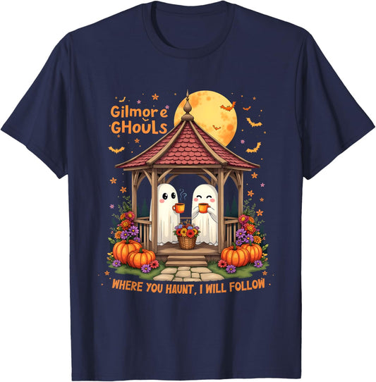 Gilmore Ghouls Where You Haunt I Will Follow Halloween Boo T-Shirt - T-Shirt | Navy