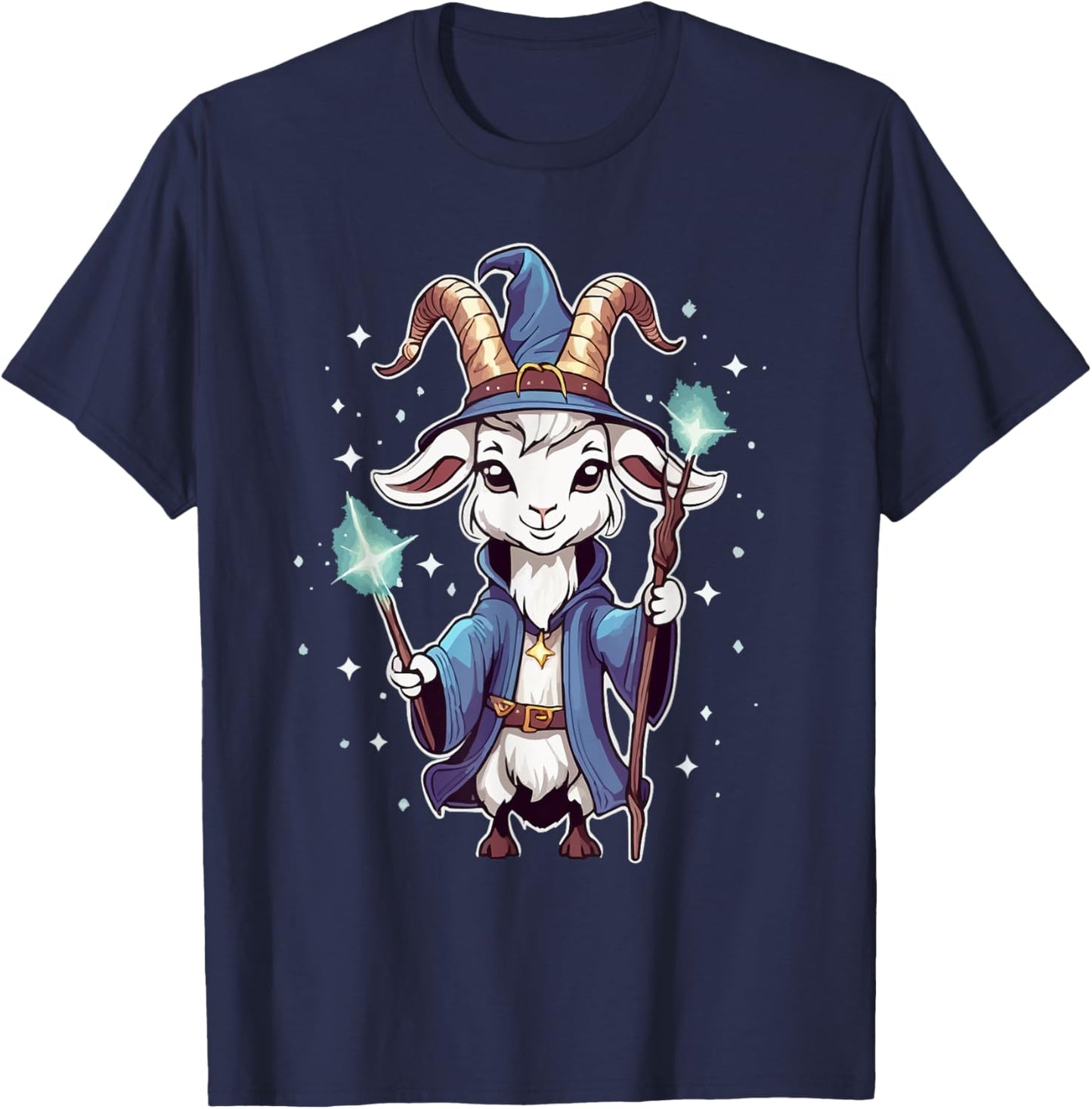 Mystic Magic Wizard Goat Games T-Shirt - T-Shirt | Navy