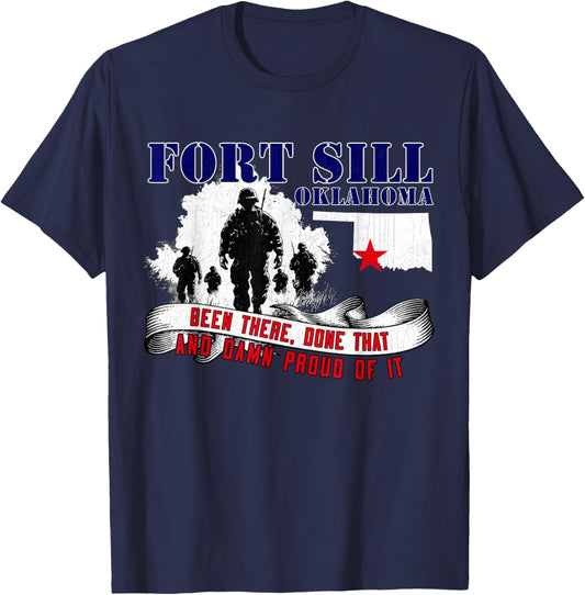 Fort Sill Oklahoma US Military Base Veterans Day Gifts T-Shirt - T-Shirt | Navy