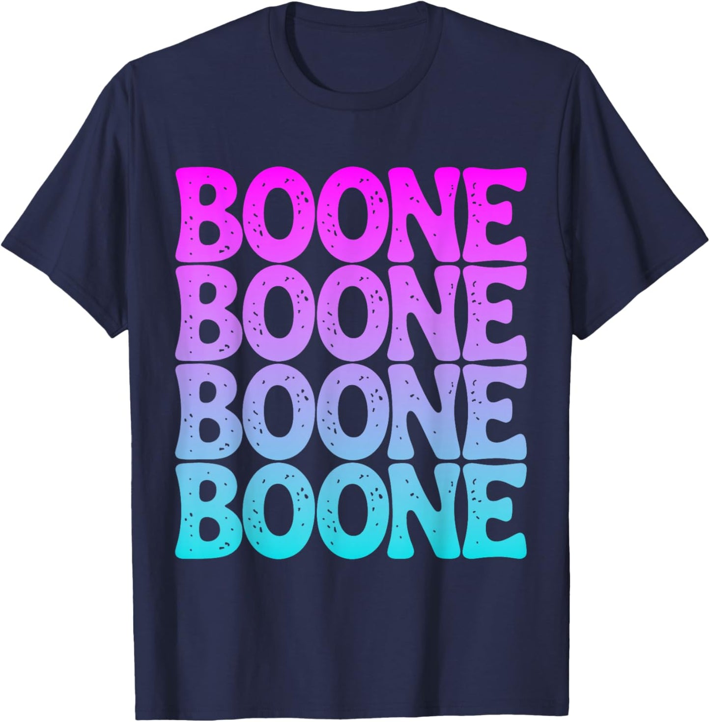 Boone Family Name I Love Boone Personalized Vintage T-Shirt - T-Shirt | Navy