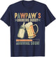 Pawpaw's Drinking Buddy Arriving Soon To Be Grandpa T-Shirt - T-Shirt | Navy