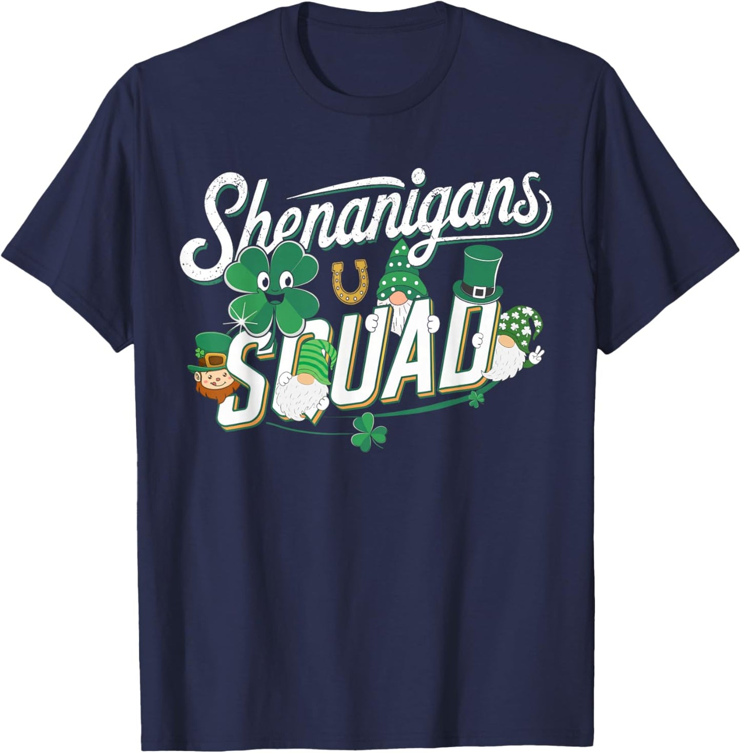 Shenanigans Squad St. Patrick’s Day Irish Gnome T-Shirt - T-Shirt | Navy
