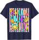 Bruh We Out Striped Last Day of School Teacher Kids Funny T-Shirt - T-Shirt | Navy