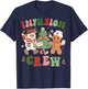 Retro Infusion Nurse Crew Christmas Chemotherapy Nursing T-Shirt - T-Shirt | Navy