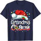 Grandma Claus Shirt Christmas Lights Pajama Family Matching T-Shirt - T-Shirt | Navy