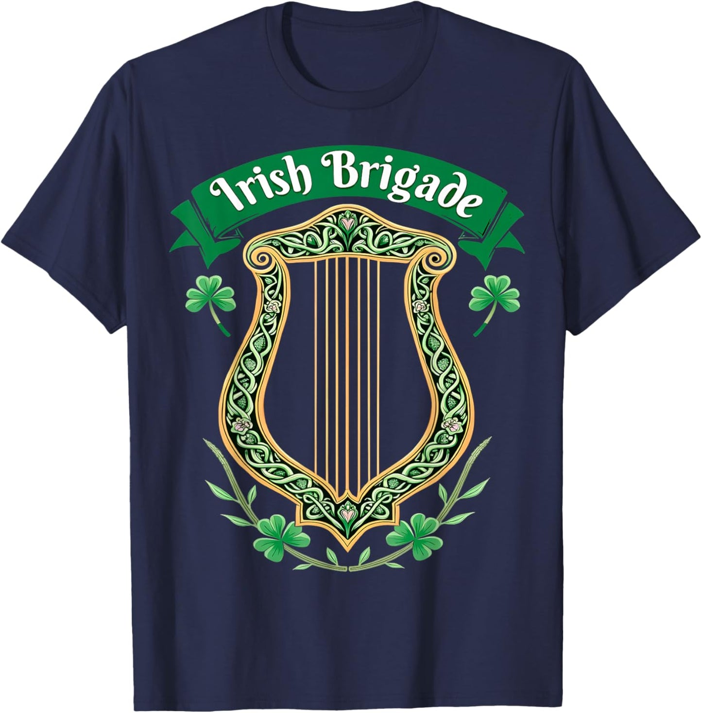 Irish Brigade Celtic Harp Heritage T-Shirt - T-Shirt | Navy