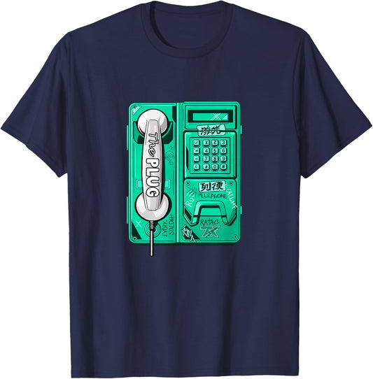 Light Teal Aqua Color Plugged Light Teal Aqua T-Shirt - T-Shirt | Navy