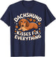 Dachshund Kisses Fix Everything T-Shirt - T-Shirt | Navy