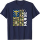Nurse Camo American Flag Stethoscope Military Veteran Nurse T-Shirt - T-Shirt | Navy