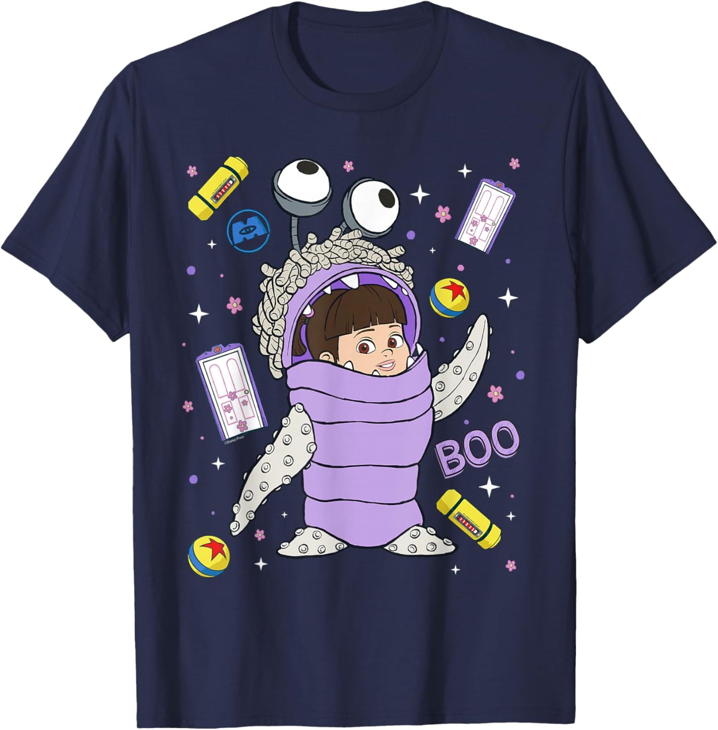 Disney and Pixar's Monsters, Inc. Boo Big Pose Collage T-Shirt - T-Shirt | Navy