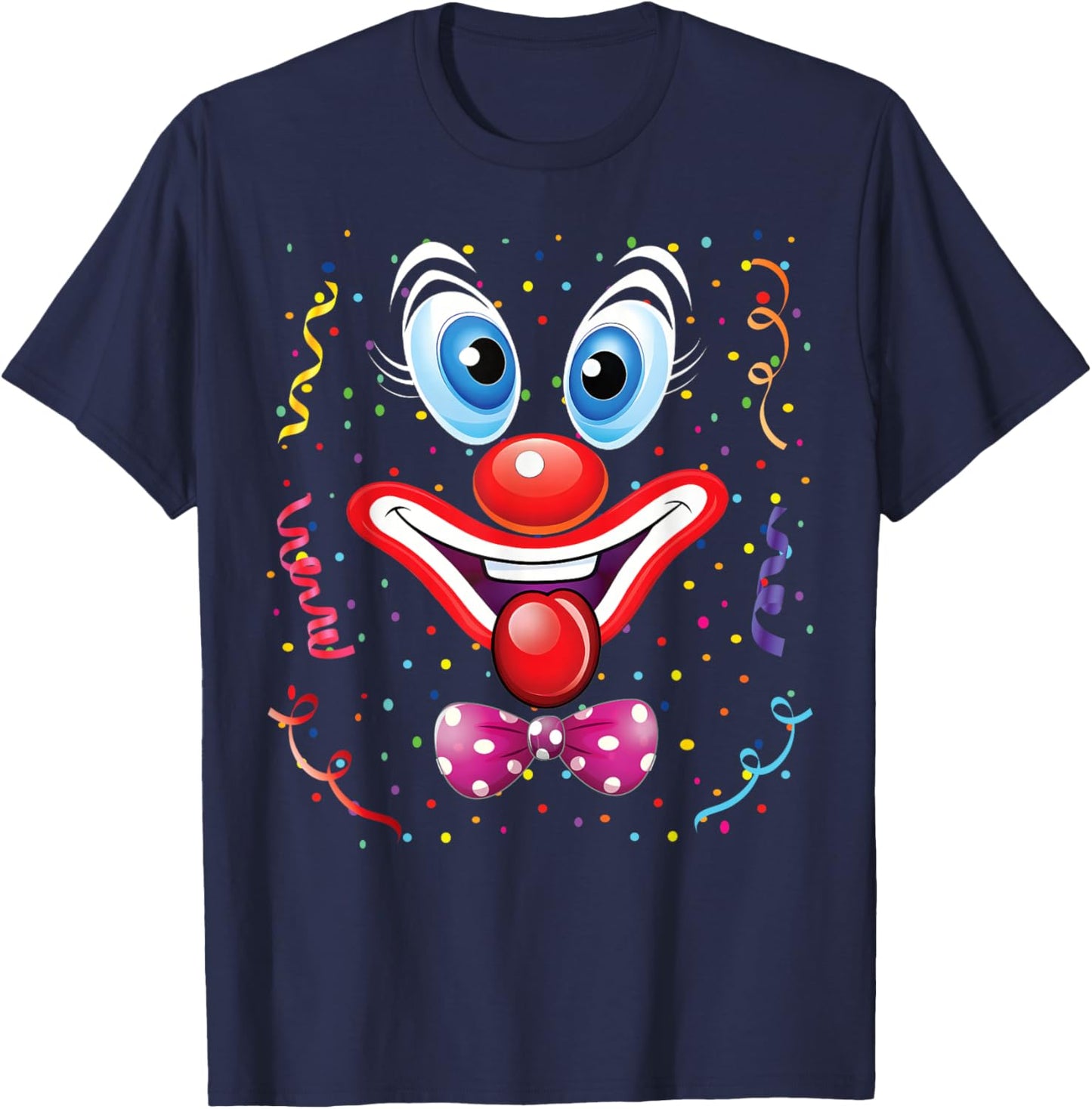 Carnival Clown Face Circus Costume Kids Men Women Carnivals T-Shirt - T-Shirt | Navy