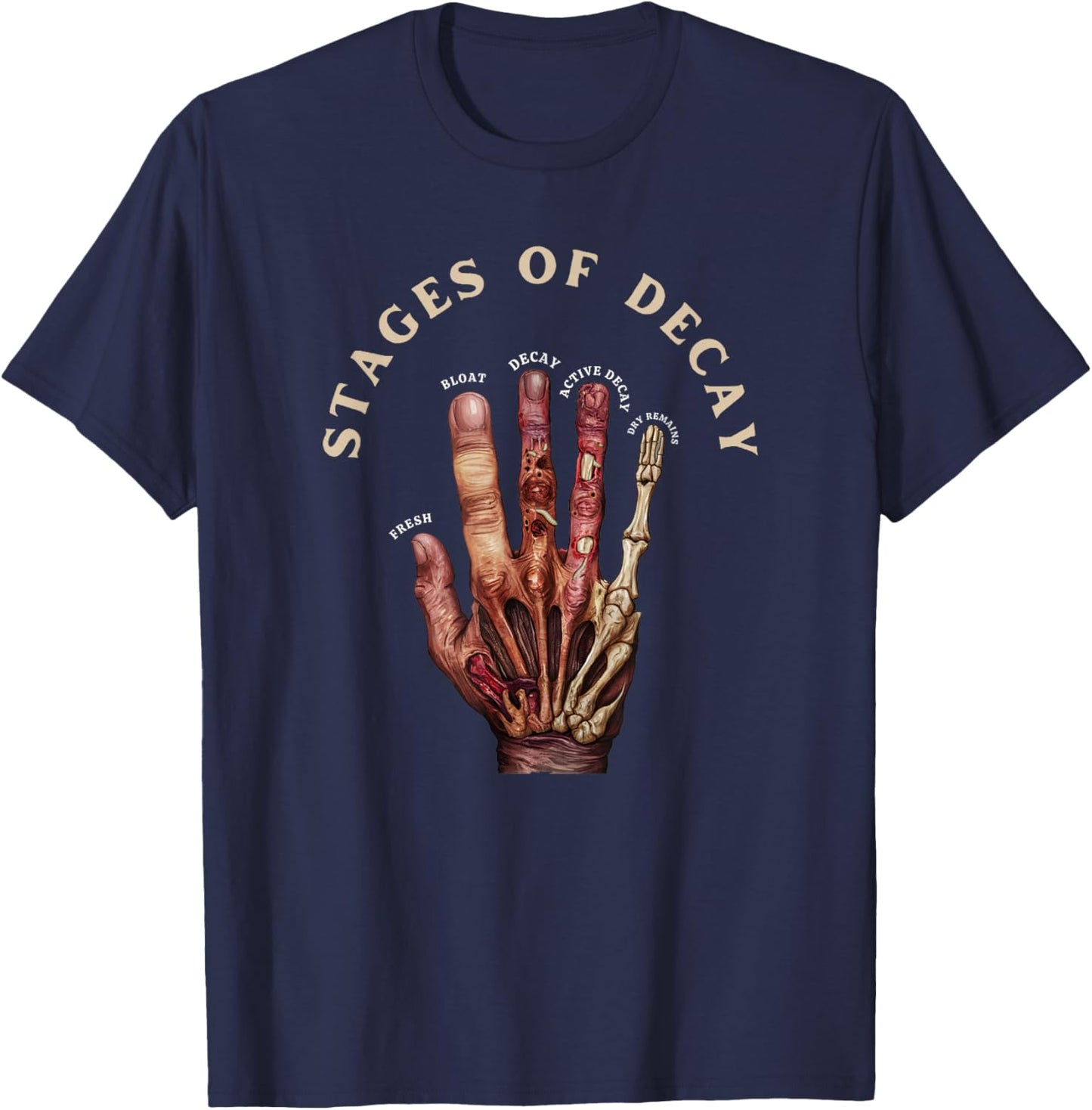 Autopsy Technician Forensic Anthropology Stages of Decay T-Shirt - T-Shirt | Navy