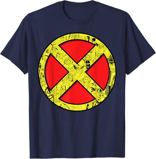 Marvel X-Men '97 Heros Inside Bold Classic X-Men Logo T-Shirt - T-Shirt | Navy
