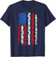 Retro Gaming Controller USA American Flag Gamers 4th Of July T-Shirt - T-Shirt | Navy