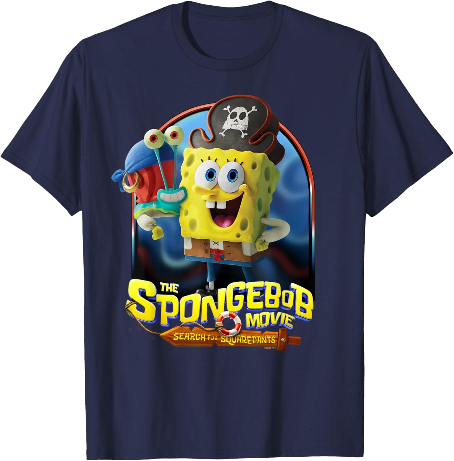 The Spongebob Movie: Search for Squarepants Gary Smile T-Shirt - T-Shirt | Navy