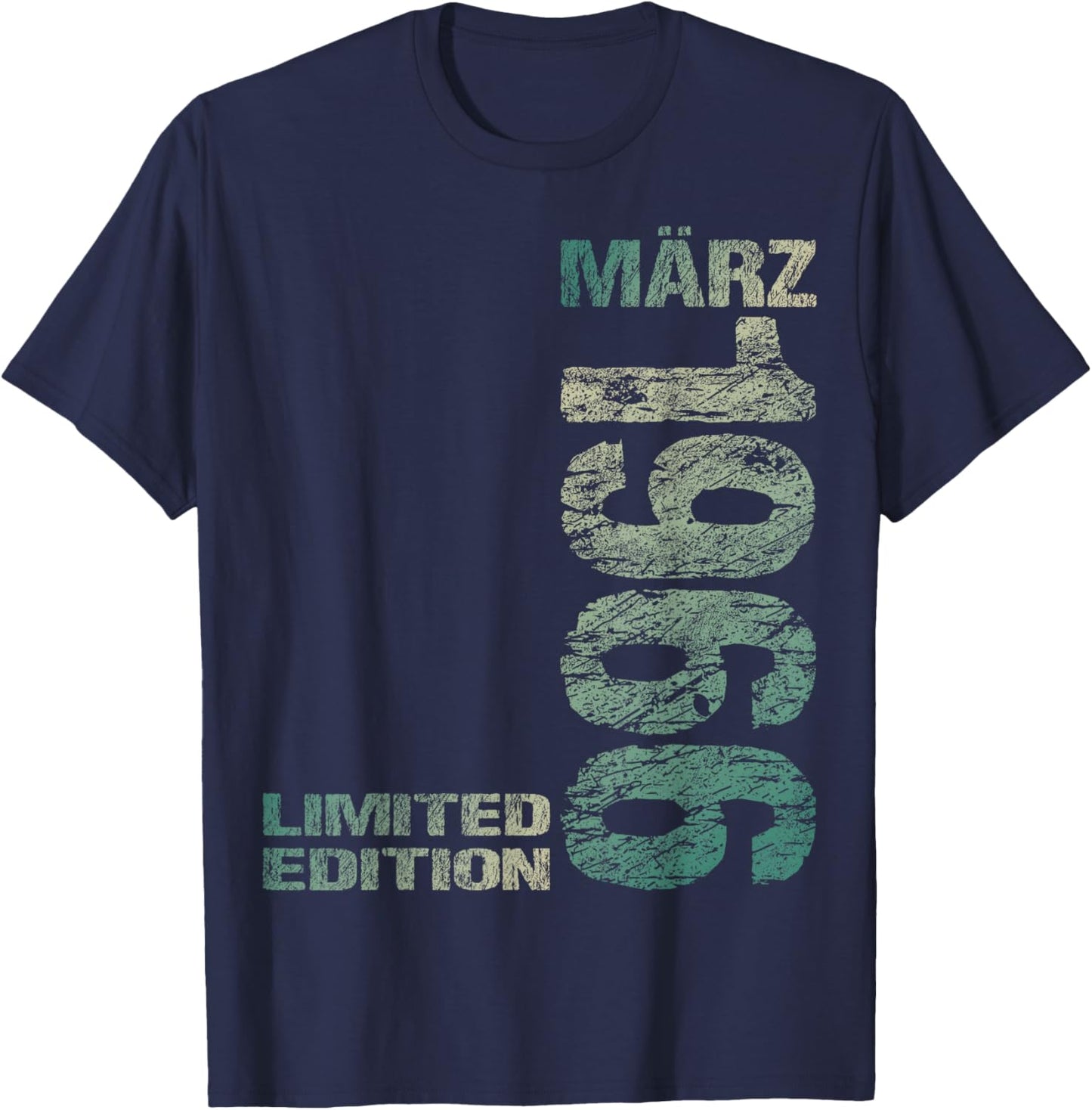 March 1966 Man Woman 60th Birthday Limited Edition T-Shirt - T-Shirt | Navy