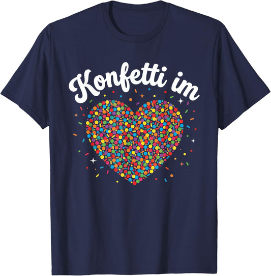 Confetti in the Heart Fancy Dress Carnival Confetti Costume T-Shirt - T-Shirt | Navy