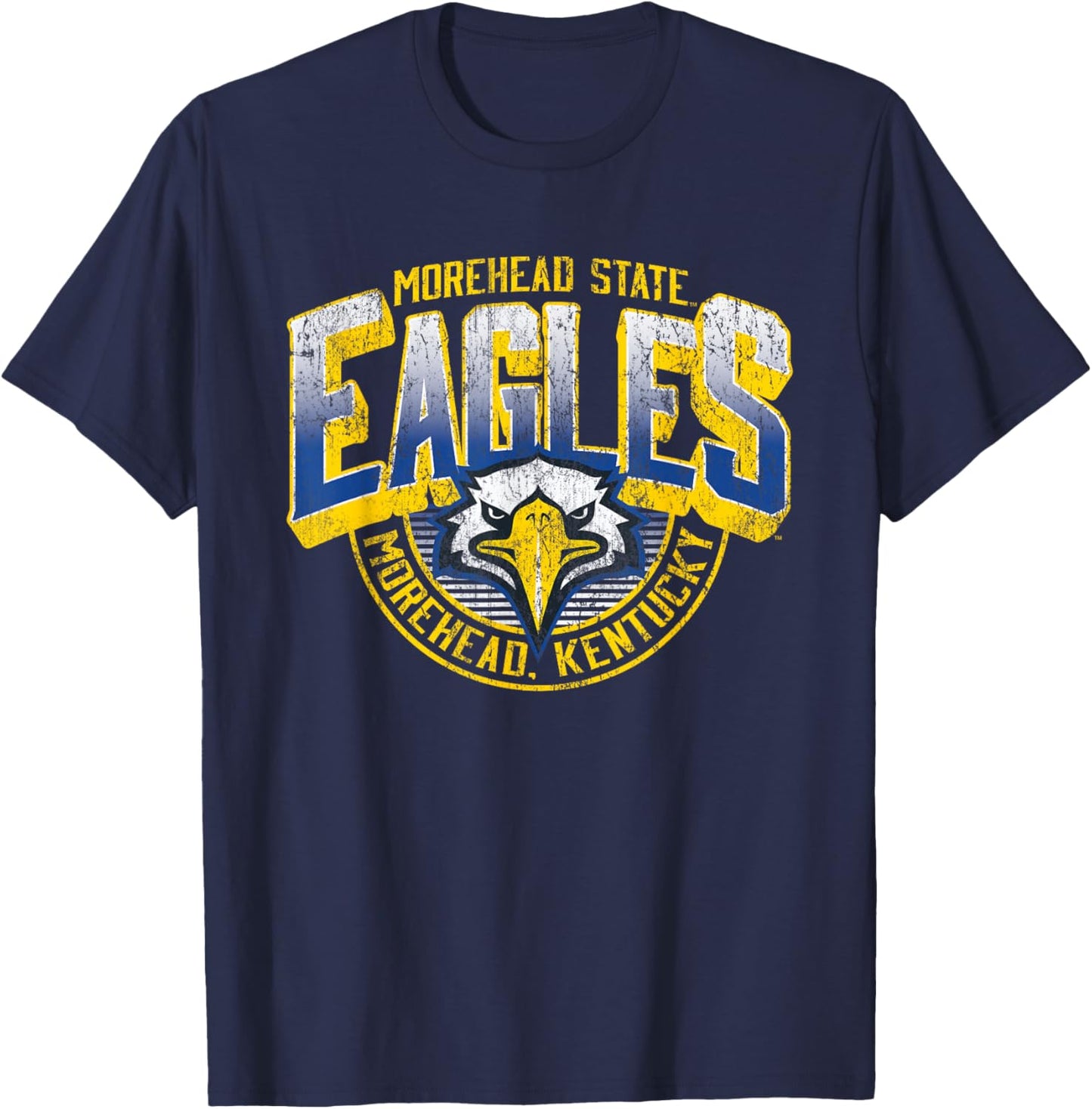 Morehead State Eagles Vintage Major Dark Heather T-Shirt - T-Shirt | Navy