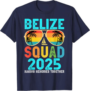 Belize Squad 2025 Vacation Friends Family Matching Group T-Shirt - T-Shirt | Navy