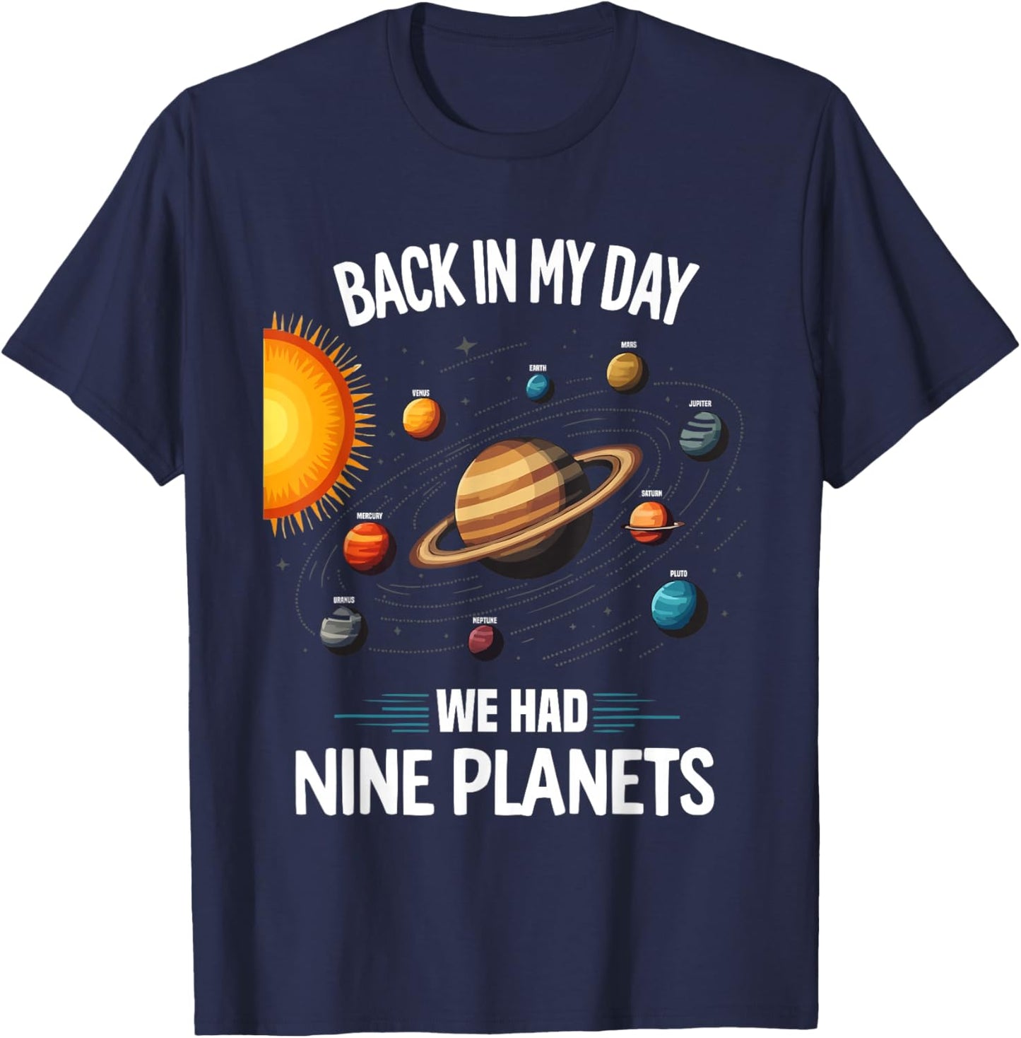 Pluto Never Forget Planet Space Astronomer Astronomy T-Shirt - T-Shirt | Navy