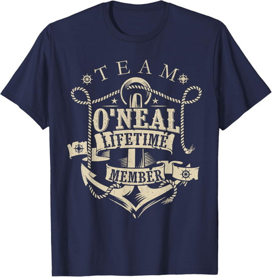 Team O’NEAL Lifetime Member Vintage O’NEAL Family Name T-Shirt - T-Shirt | Navy