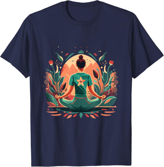 Yoga Meditation And Pilates T-Shirt - T-Shirt | Navy