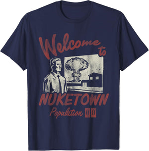 Call of Duty Welcome to Nuketown Population 00 Video Game T-Shirt - T-Shirt | Navy
