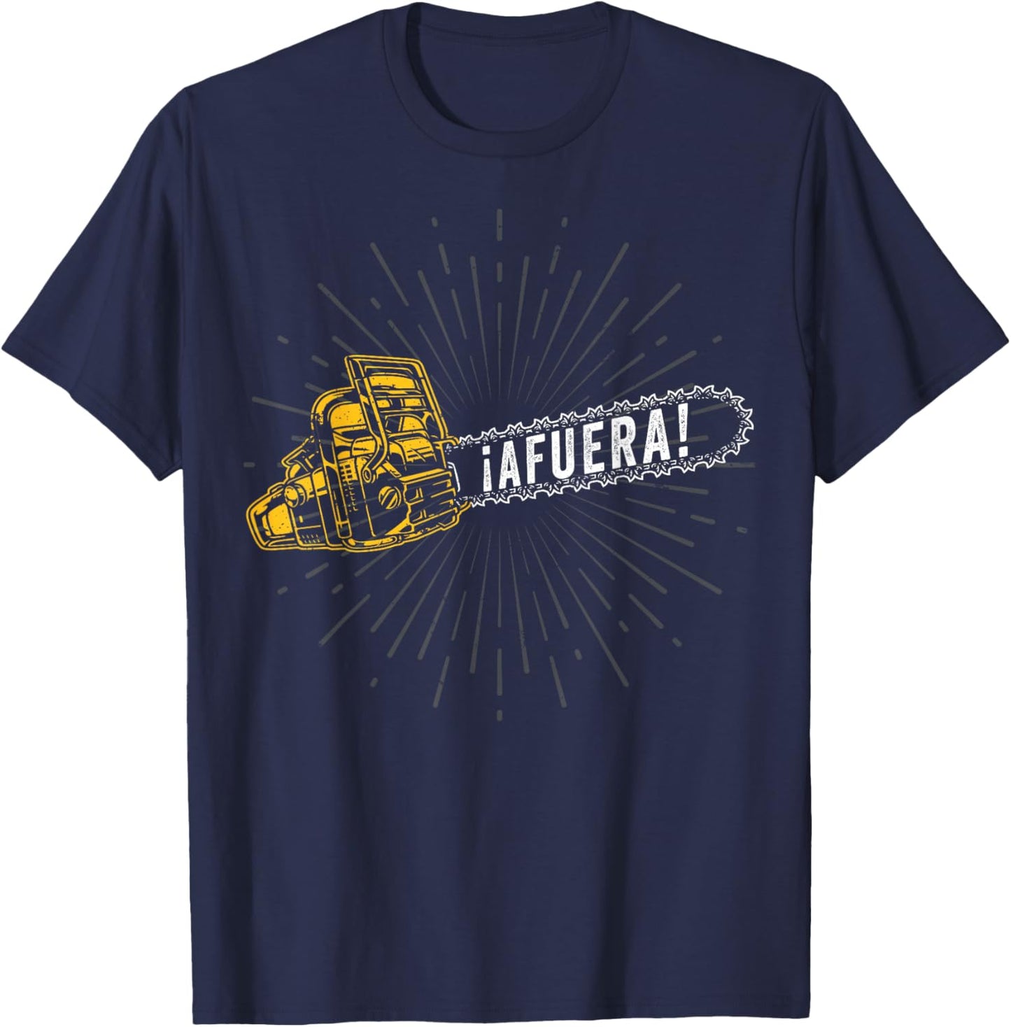 Argentina President Javier Milei Chainsaw AFUERA T-Shirt - T-Shirt | Navy