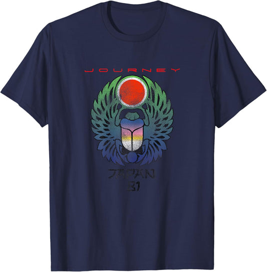 Journey Infinity Wings Vivid Scarab Music Vintage Band T-Shirt - T-Shirt | Navy