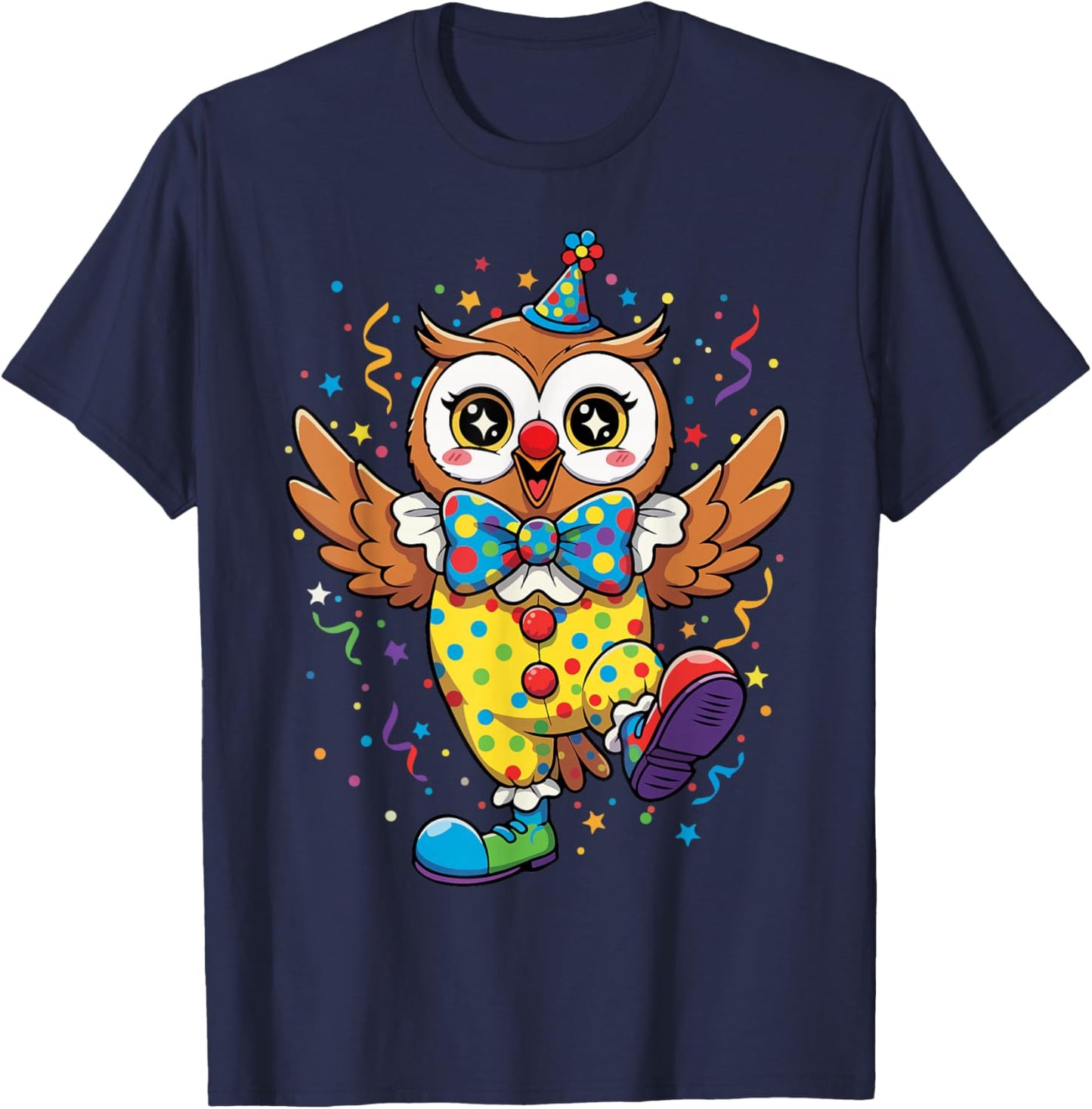 Owl Costume Carnival Costume Fancy Dress Costume Confetti T-Shirt - T-Shirt | Navy