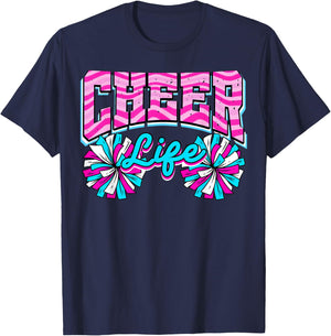 Cheerleading Cheer Life Funny Cheerleader T-Shirt - T-Shirt | Navy