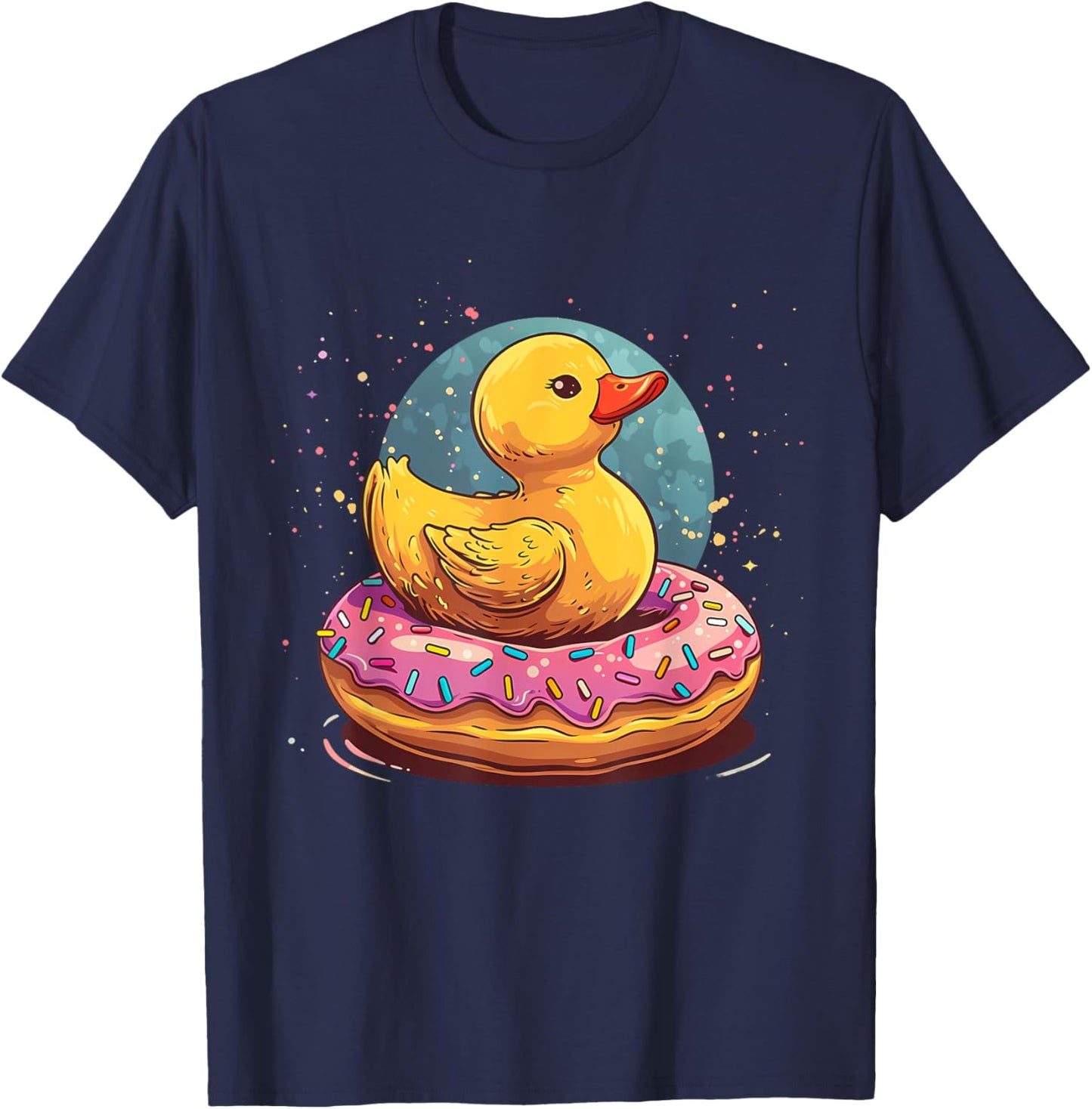 Rubber Duck Donut Rubber Duckie Rubber Duckling Duck Lover T-Shirt - T-Shirt | Navy