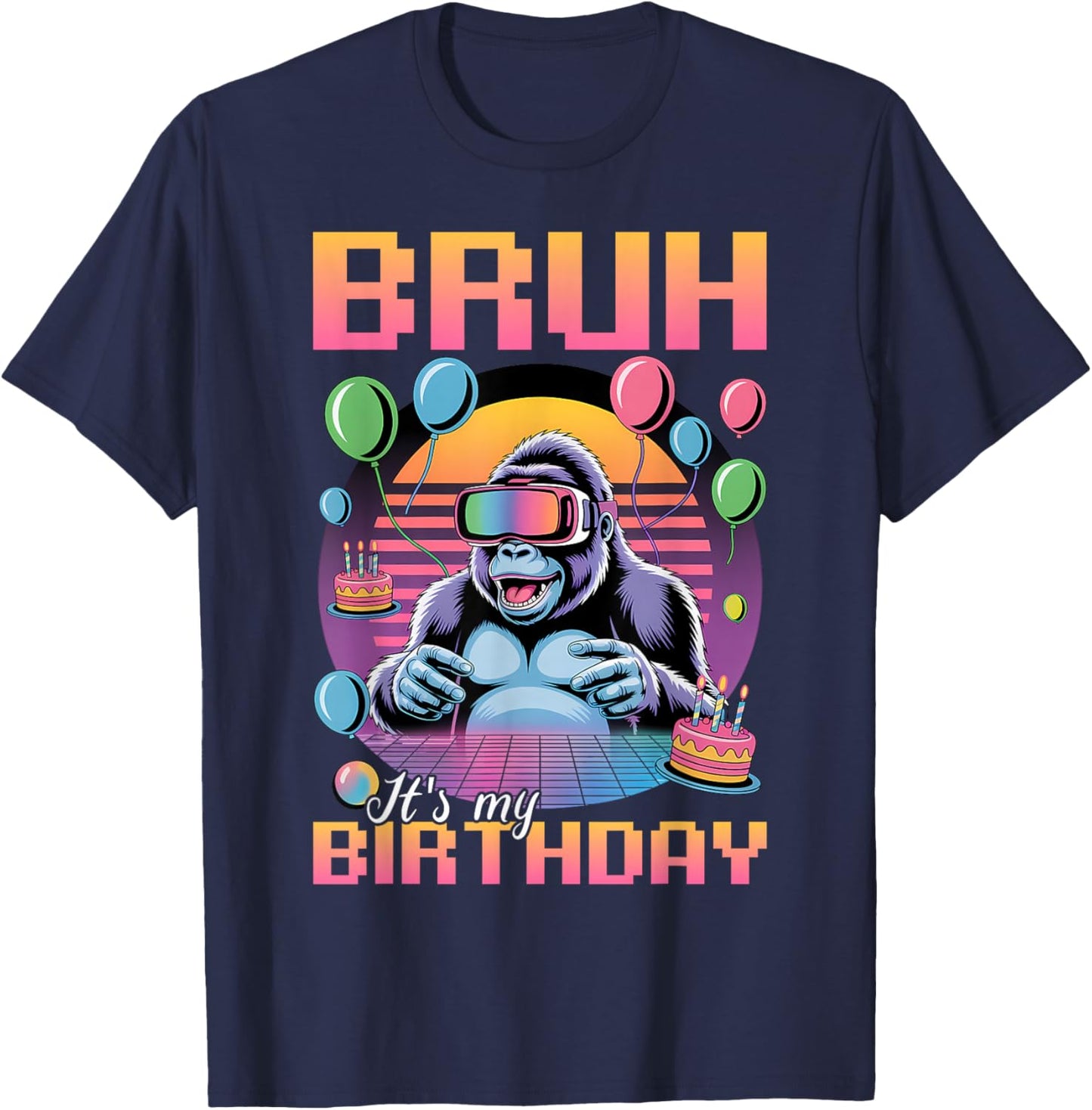 Birthday Gamer VR T-Shirt - T-Shirt | Navy