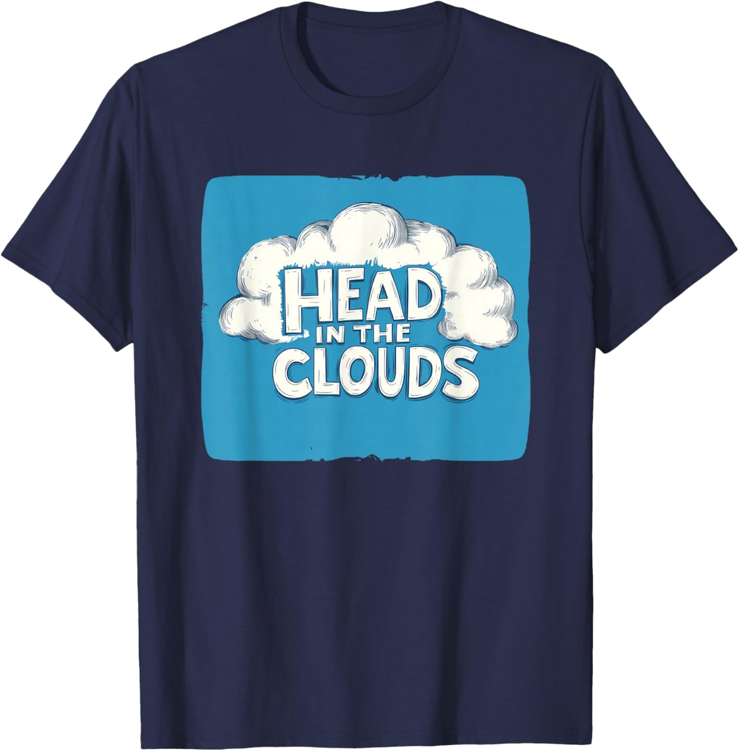Drifting Away with Head in the Clouds for Boys and Girls T-Shirt - T-Shirt | Navy