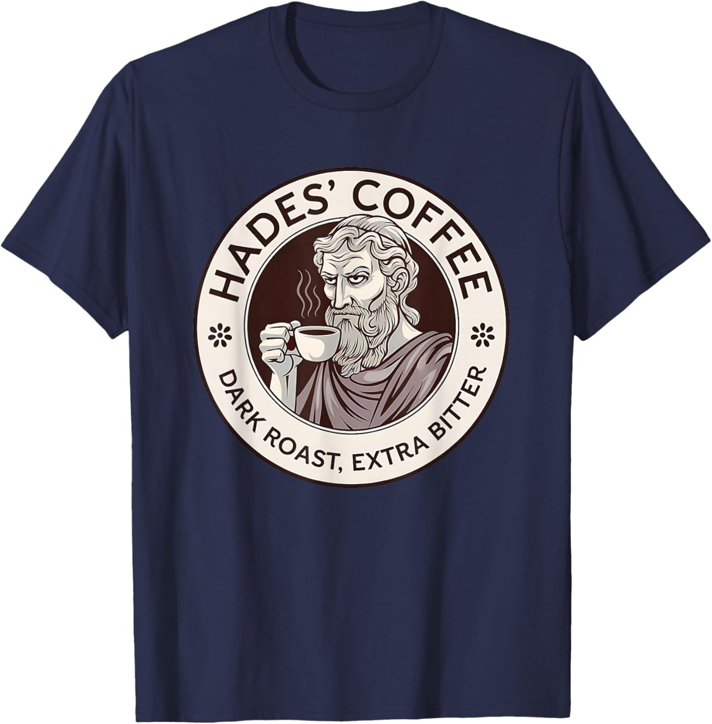 Hades Coffee Funny Greek Mythology T-Shirt - T-Shirt | Navy