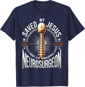 Back Neck Surgery Women Physical Therapy Rehab Jesus T-Shirt - T-Shirt | Navy